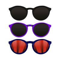 Sonnenbrille mit drei Farbvarianten vektor