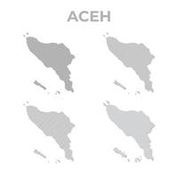 aceh provinz kartenvektor vektor