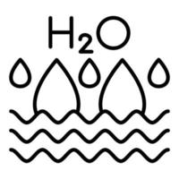 h2o-Symbolstil vektor