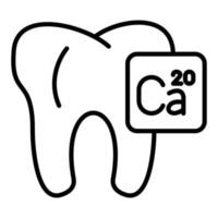 tand näring ikon stil vektor