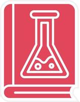 Chemie-Buch-Symbol-Stil vektor