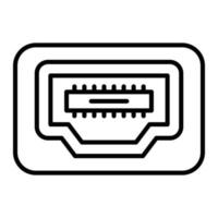 HDMI-Port-Icon-Stil vektor