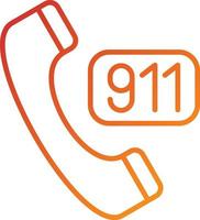 ring 911 ikon stil vektor