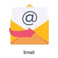 Das flache E-Mail-Symbol ist für die Premium-Nutzung verfügbar vektor