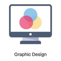 kreativ gestaltete flache Ikone des Grafikdesigns vektor