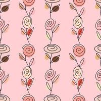rosafarbenes Muster mit Rosen in Nude-Tönen