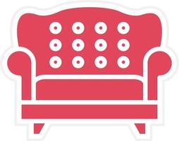 Sofa-Icon-Stil vektor