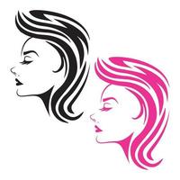 skönhetssalong hår logotyp vektor
