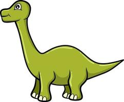illustration des niedlichen grünen dinosaurier-cartoons vektor