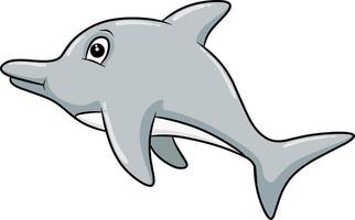 Delfin isoliert auf weiß vektor