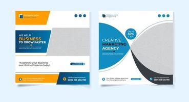 modernes social-media-bannerpaket der digitalen marketingagentur vektor