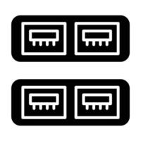 Symbolstil für USB-Anschluss vektor