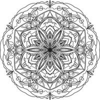 cirkulär blomma mandala gratis vektor