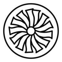 plan turbin ikon stil vektor