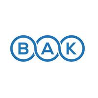 bak brev logotyp design på vit bakgrund. bak kreativa initialer bokstavslogotyp koncept. bak bokstavsdesign. vektor