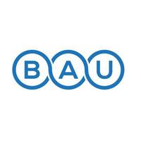 bau-Brief-Logo-Design auf weißem Hintergrund. bau kreative Initialen schreiben Logo-Konzept. bau Briefgestaltung. vektor