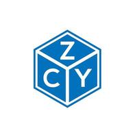 zcy-Buchstaben-Logo-Design auf weißem Hintergrund. zcy kreative Initialen schreiben Logo-Konzept. zcy Briefdesign. vektor