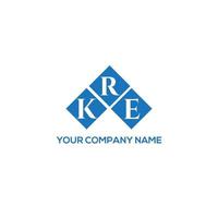 kre-Brief-Logo-Design auf weißem Hintergrund. kre kreative Initialen schreiben Logo-Konzept. kre Briefdesign. vektor