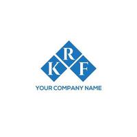 krf-Buchstaben-Logo-Design auf weißem Hintergrund. krf kreative Initialen schreiben Logo-Konzept. krf Briefgestaltung. vektor