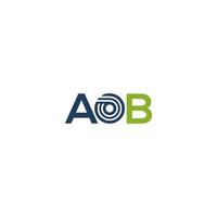 aob brev logotyp design på vit bakgrund. aob kreativa initialer brev logotyp koncept. aob bokstavsdesign. vektor