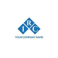 IRC-Brief-Logo-Design auf weißem Hintergrund. irc kreative Initialen schreiben Logo-Konzept. IRC-Briefgestaltung. vektor
