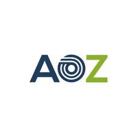 aoz brev logotyp design på vit bakgrund. aoz kreativa initialer brev logotyp koncept. aoz bokstavsdesign. vektor