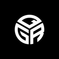 qgr-Buchstaben-Logo-Design auf schwarzem Hintergrund. qgr kreative Initialen schreiben Logo-Konzept. qgr Briefgestaltung. vektor