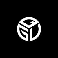 qgv-Buchstaben-Logo-Design auf schwarzem Hintergrund. qgv kreative Initialen schreiben Logo-Konzept. qgv Briefgestaltung. vektor