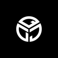 qdj-Buchstaben-Logo-Design auf schwarzem Hintergrund. qdj kreative Initialen schreiben Logo-Konzept. qdj Briefgestaltung. vektor