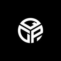 qdp-Brief-Logo-Design auf schwarzem Hintergrund. qdp kreative Initialen schreiben Logo-Konzept. qdp Briefgestaltung. vektor