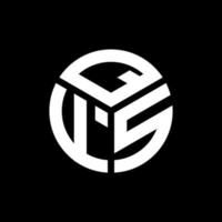 qfs-Brief-Logo-Design auf schwarzem Hintergrund. qfs kreatives Initialen-Buchstaben-Logo-Konzept. qfs Briefgestaltung. vektor