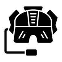 Pilotenhelm-Icon-Stil vektor