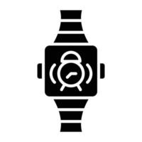 Stil des Smartwatch-Alarmsymbols vektor