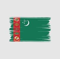 turkmenistan flagga penseldrag. National flagga vektor