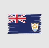 anguilla flagga penseldrag. National flagga vektor