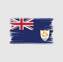 Pinselstriche der Anguilla-Flagge. Nationalflagge vektor