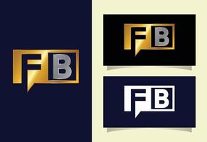 alfabetet bokstav ikon logotyp fb. grafisk alfabetsymbol för företagets företagsidentitet vektor