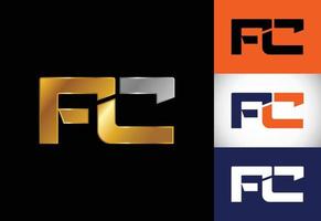 första bokstaven fc logotyp design vektor. grafisk alfabetsymbol för företagets företagsidentitet vektor