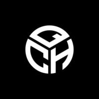 qch-Buchstaben-Logo-Design auf schwarzem Hintergrund. qch kreative Initialen schreiben Logo-Konzept. qch Briefgestaltung. vektor