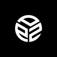 ppz-Buchstaben-Logo-Design auf schwarzem Hintergrund. ppz kreative Initialen schreiben Logo-Konzept. ppz Briefgestaltung. vektor
