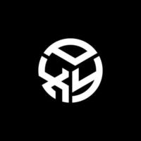 pxy-Buchstaben-Logo-Design auf schwarzem Hintergrund. px kreative Initialen schreiben Logo-Konzept. pxy Briefgestaltung. vektor