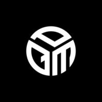pqm brev logotyp design på svart bakgrund. pqm kreativa initialer brev logotyp koncept. pqm bokstavsdesign. vektor