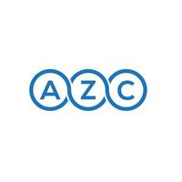 azc-Buchstaben-Logo-Design auf weißem Hintergrund. azc kreative Initialen schreiben Logo-Konzept. azc-Briefgestaltung. vektor