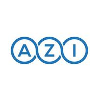 Azi-Brief-Logo-Design auf weißem Hintergrund. azi kreative Initialen schreiben Logo-Konzept. Azi-Briefgestaltung. vektor