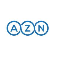 Azn-Brief-Logo-Design auf weißem Hintergrund. azn kreatives Initialen-Buchstaben-Logo-Konzept. azn Briefgestaltung. vektor