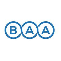 baa-Buchstaben-Logo-Design auf weißem Hintergrund. baa kreatives Initialen-Buchstaben-Logo-Konzept. baa Briefgestaltung. vektor