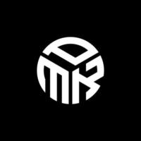 pmk-Buchstaben-Logo-Design auf schwarzem Hintergrund. pmk kreative Initialen schreiben Logo-Konzept. pmk Briefgestaltung. vektor