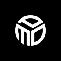 PMO-Brief-Logo-Design auf schwarzem Hintergrund. pmo kreative Initialen schreiben Logo-Konzept. PMO-Briefdesign. vektor
