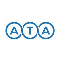 ata-Brief-Logo-Design auf weißem Hintergrund. ata kreatives Initialen-Buchstaben-Logo-Konzept. ata Briefgestaltung. vektor