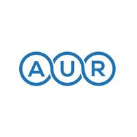 Aur-Brief-Logo-Design auf weißem Hintergrund. aur kreative Initialen schreiben Logo-Konzept. Aur-Brief-Design. vektor